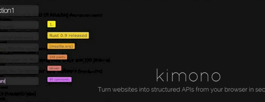 簡単にWebサイトをスクレイピングしてAPI化してくれるサービス「kimono」